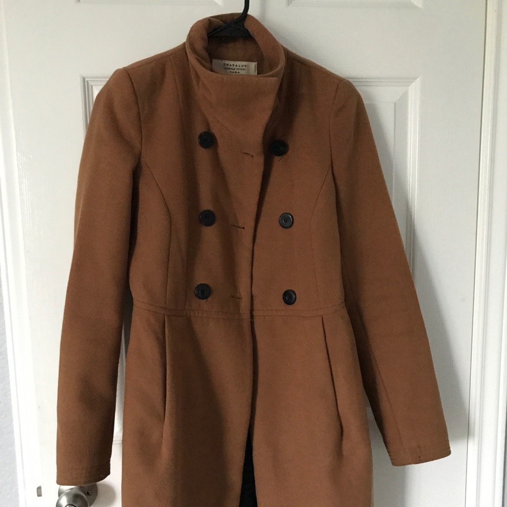 Zara wool brown coat